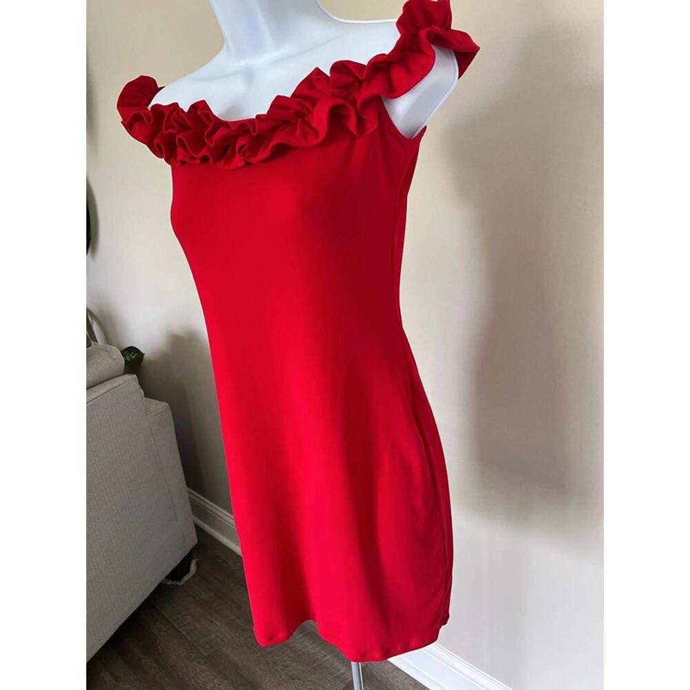 Motel Rocks Red Ruffle Mini Dress Size Medium